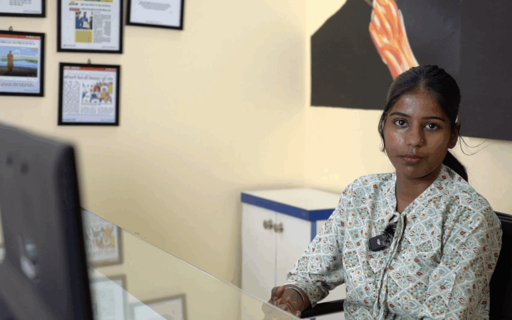 Astha Dubey who secured an internship after completing TAB