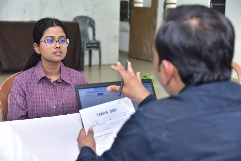 Mock interview organized at the medha career center 